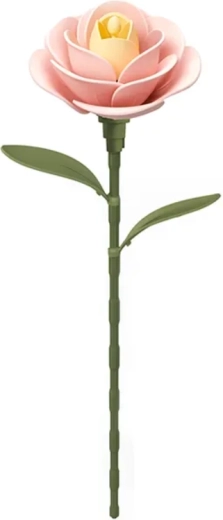 ROBOTIME ROKR Floral Art 3D puzzle – svetloružová kamélia, 37 dielikov