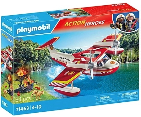 Playmobil Action Heroes hasičský hydroplán s funkciou hasenia, 34 dielov