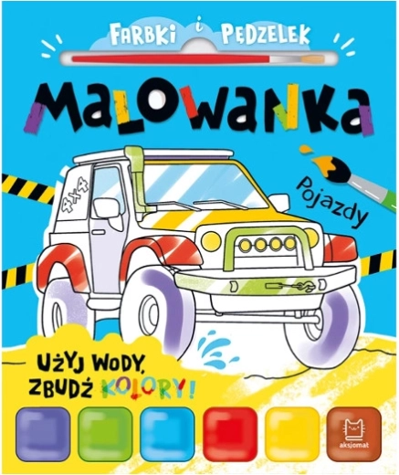 Vodná maľovanka s farbami a štetcom – Vozidlá