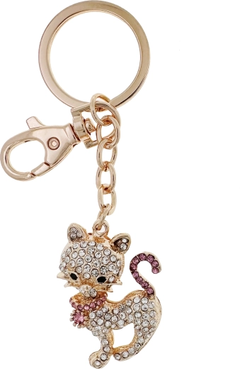 Prívesok na kľúče diamantová mačka