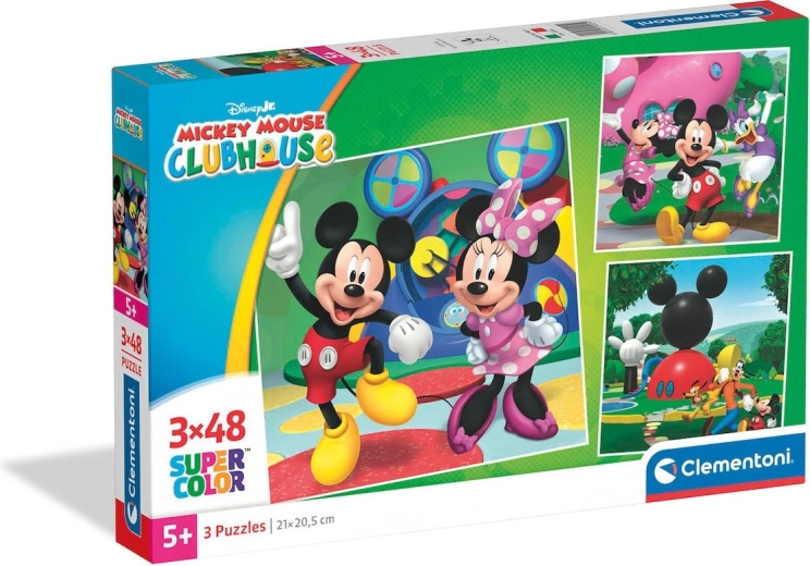 Puzzle CLEMENTONI Mickeyho klubík 3×48 dielikov