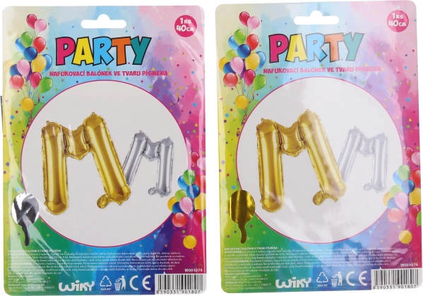 Nafukovací balónik - písmeno M