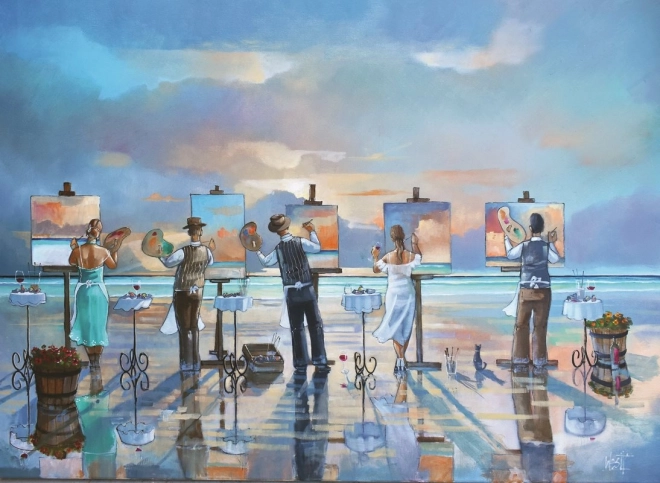 Puzzle ANATOLIAN Maľovanie búrky – 1000 dielikov