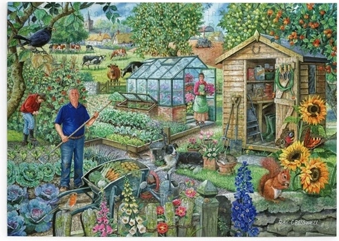 Puzzle V záhradke s 500 veľkými dielikmi