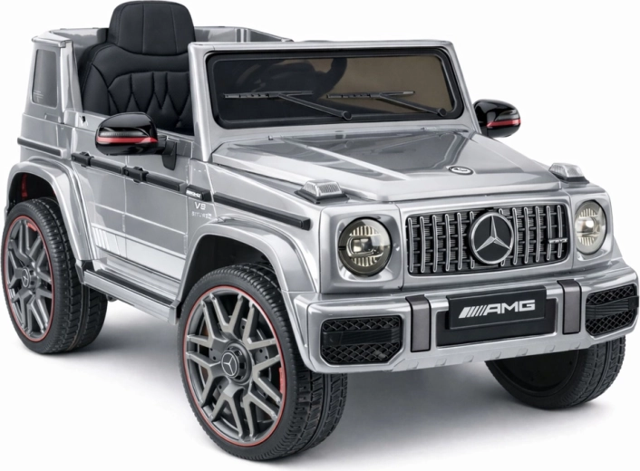 Elektrické autíčko MERCEDES-AMG G 63, strieborné lakované