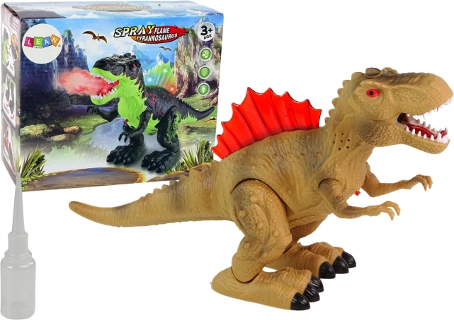 Interaktívny dinosaurus s vodnou parou a svetelnými efektmi