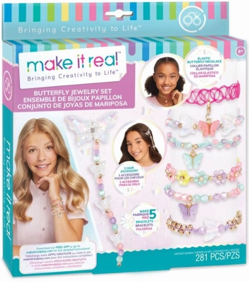 Sada na výrobu šperkov s motýlikmi pre kreatívne deti