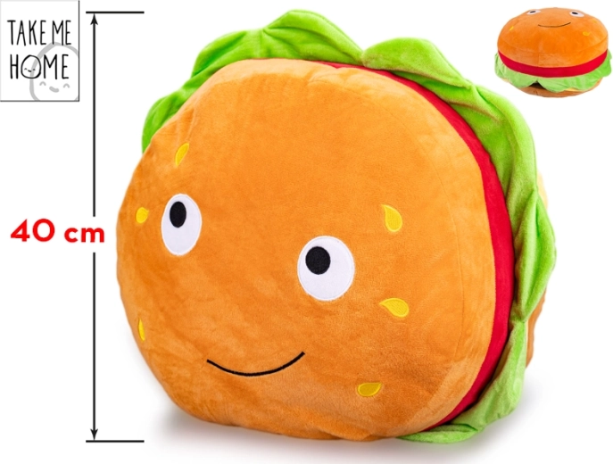 Plyšový hamburger s veselou tvárou Take Me Home