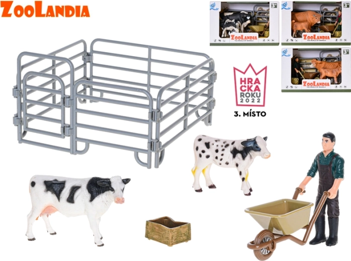 Zoolandia farma – krava s teliatkom a doplnkami, 4 druhy