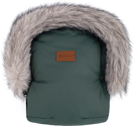 Petite&Mars rukávnik na kočík Furry Veritable khaki
