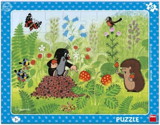 Puzzle Krtek a jahody 40 dielikov