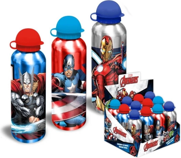 Avengers hliníková fľaša na pitie assort, 500 ml (12 ks)
