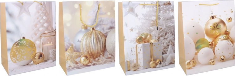 darčeková taška vianočná L 30 × 40 × 12 cm