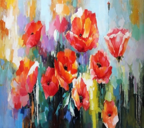 Norimpex diamantové maľovanie Vlčie maky 30 × 40 cm