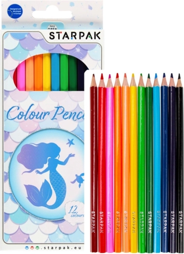 Pastelky morská panna – sada 12 farieb