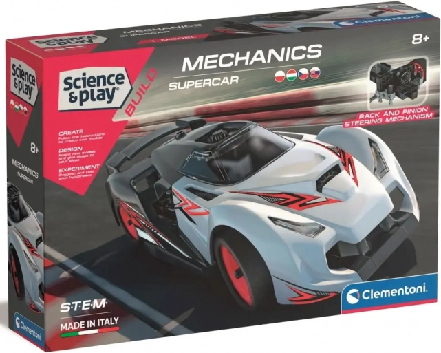 Clementoni mechanické laboratórium – pretekárske auto