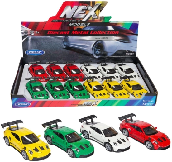 Kovový model auta Porsche 911 GT3 RS 2016 na spätné natiahnutie 12 cm