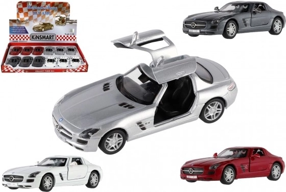 Model auta Mercedes-Benz SLS AMG 13 cm na spätný náťah