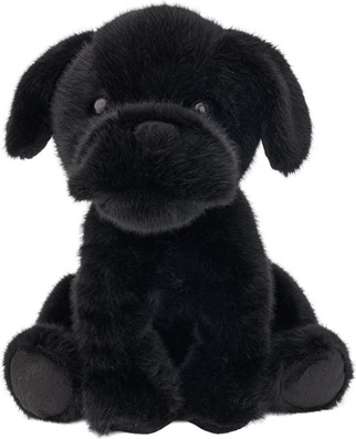 Plyšový čierny buldog 25 cm