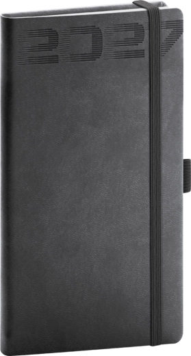 Notique vreckový diár Aprint Top 2027 čierny 9 × 15,5 cm