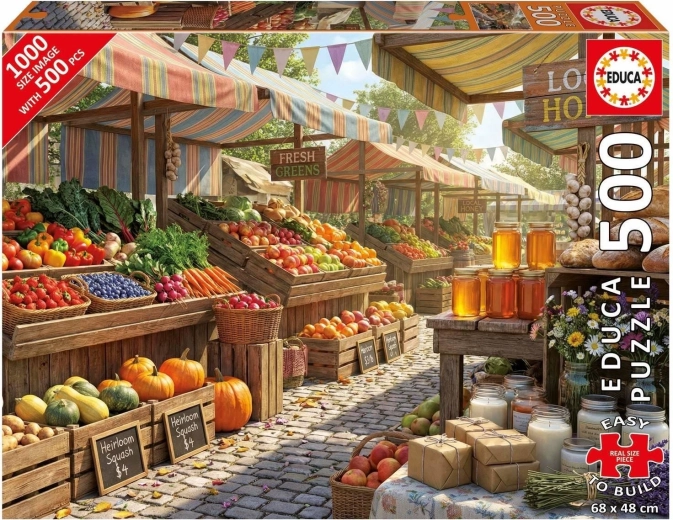 Educa puzzle Slnečný farmársky trh 500 dielikov