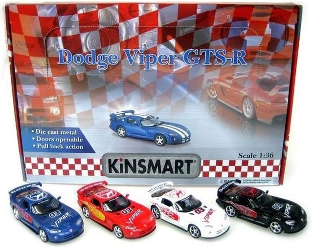Model auta Dodge Viper 1:36 s pohonom pull-back