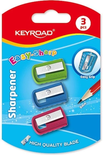 Plastové strúhadlo KEYROAD Slim, 3 ks