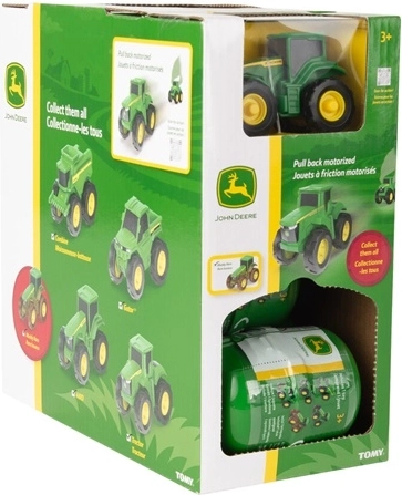 Tomy John Deere prekvapenie v kapsule – mini poľnohospodárske vozidlo s naťahovacím pohonom