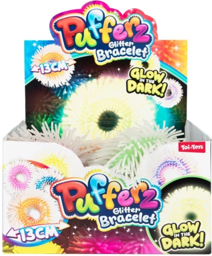 Svietiaci antistresový chlpatý silikónový náramok, mix farieb