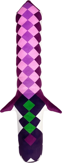 Fluffy Fighterz svietiaci plyšový meč Pixel ružový