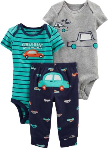 Carter’s 3-dielna súprava pre chlapca Green Monster (2x body s krátkym rukávom a nohavice)