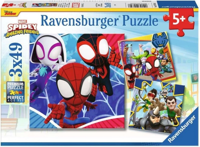 Puzzle RAVENSBURGER Spidey 3×49 dielikov