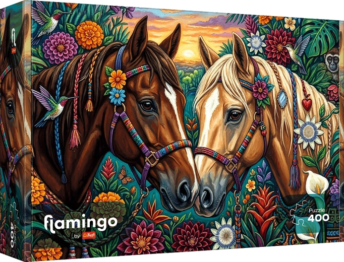Trefl puzzle Flamingo: Kvetinové dostihy 400 dielikov