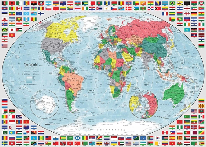 Ravensburger puzzle Farebná mapa sveta 1000 dielikov