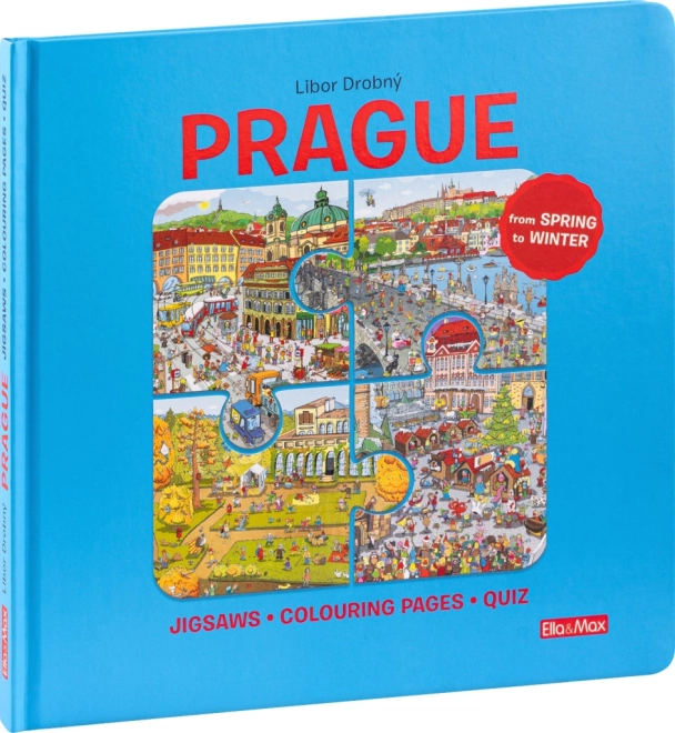 Sprievodca Prahou: Puzzle, Maľovanky a Kvízy pre deti
