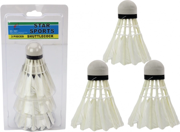 Sada bedmintonových perových košíkov 3 ks.