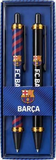 Súprava kovových pier FC Barcelona, modré a čierne – 2 ks