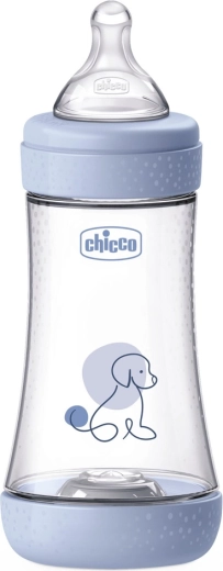 Chicco antikoliková dojčenská fľaša Perfect5 240 ml s cumlíkom Physio, stredný prietok 2m+