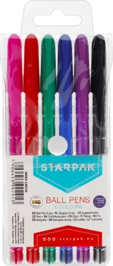 Guľôčkové perá Starpak, 6 farieb