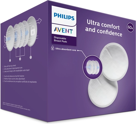 Jednorazové prsné vložky Philips Avent 60 ks