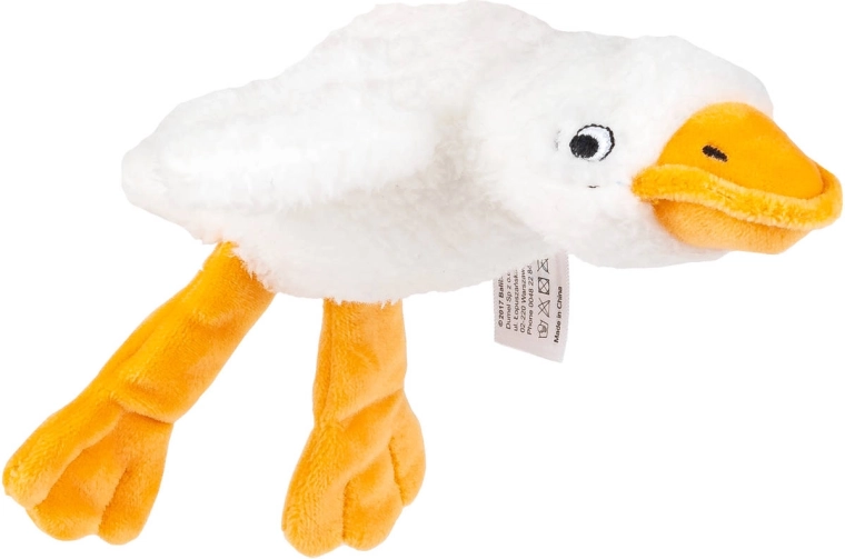 Senzorická plyšová hus Balibazoo 23 cm biela