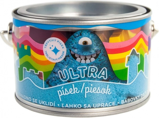 Ultra piesok s glitrami 200 g – modrý