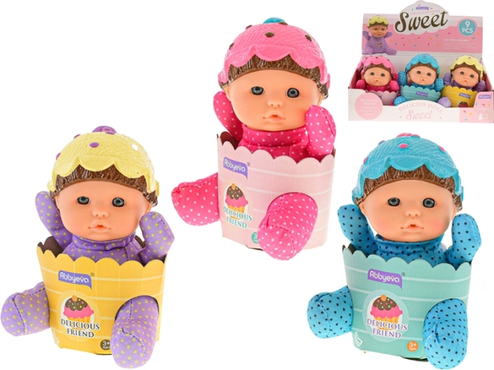 Bábätko do košíčka s mäkkým telíčkom 15 cm, 3 farby