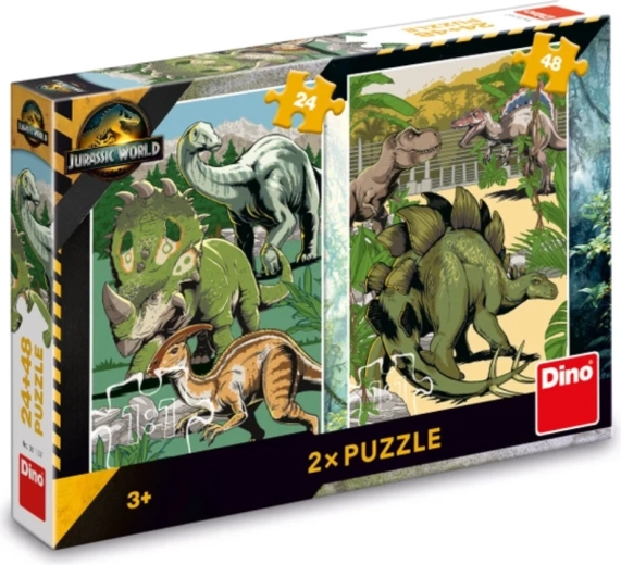 Jurský svet detské puzzle 24 a 48 dielikov