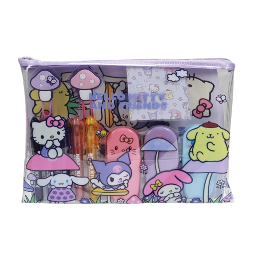 Hello Kitty a priatelia – veľký školský set s motívom Mushroom