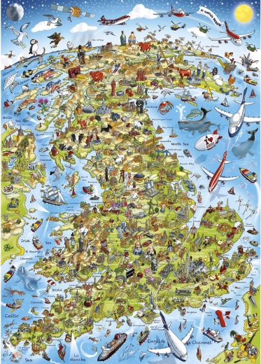 GIBSONS Puzzle To najlepšie z Británie 1000 dielikov