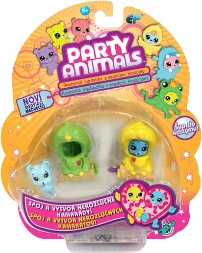 EP Line Party Animals súprava dvoch medvedíkov s kostýmami a doplnkami – Sada 2 ks