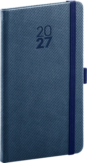 Notique vreckový diár Diamante 2027 modrý 9 × 15,5 cm