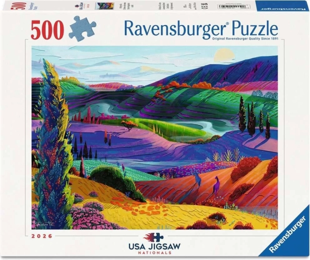 Ravensburger puzzle USA jigsaw nationals 2026 – Zvlnené kopce (500 dielikov)