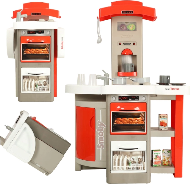 Smoby kuchynka MINI TEFAL OpenCook elektronická, skladacia na kolieskach